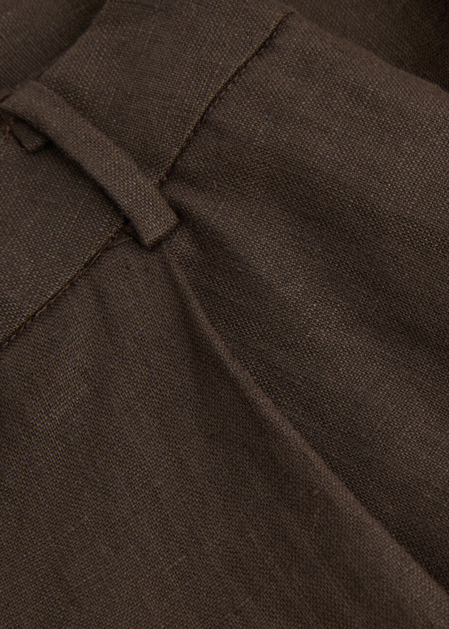Faithfull The Brand Stevie Linen Trousers Brown