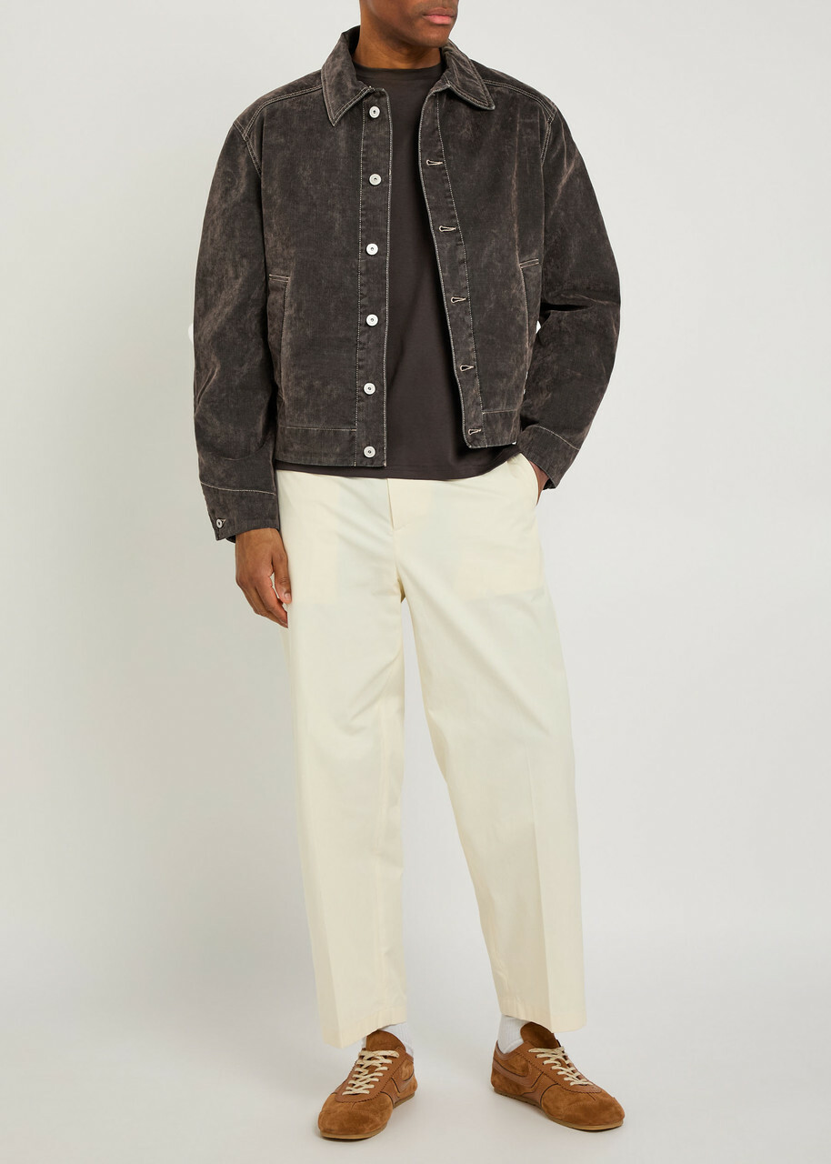 Jacquemus La Veste De-nîmes Mirada Brushed Denim Jacket Khaki
