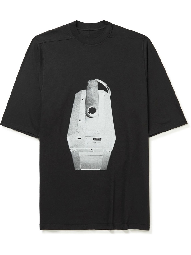 Photo: Rick Owens - Printed Cotton-Jersey T-Shirt - Black