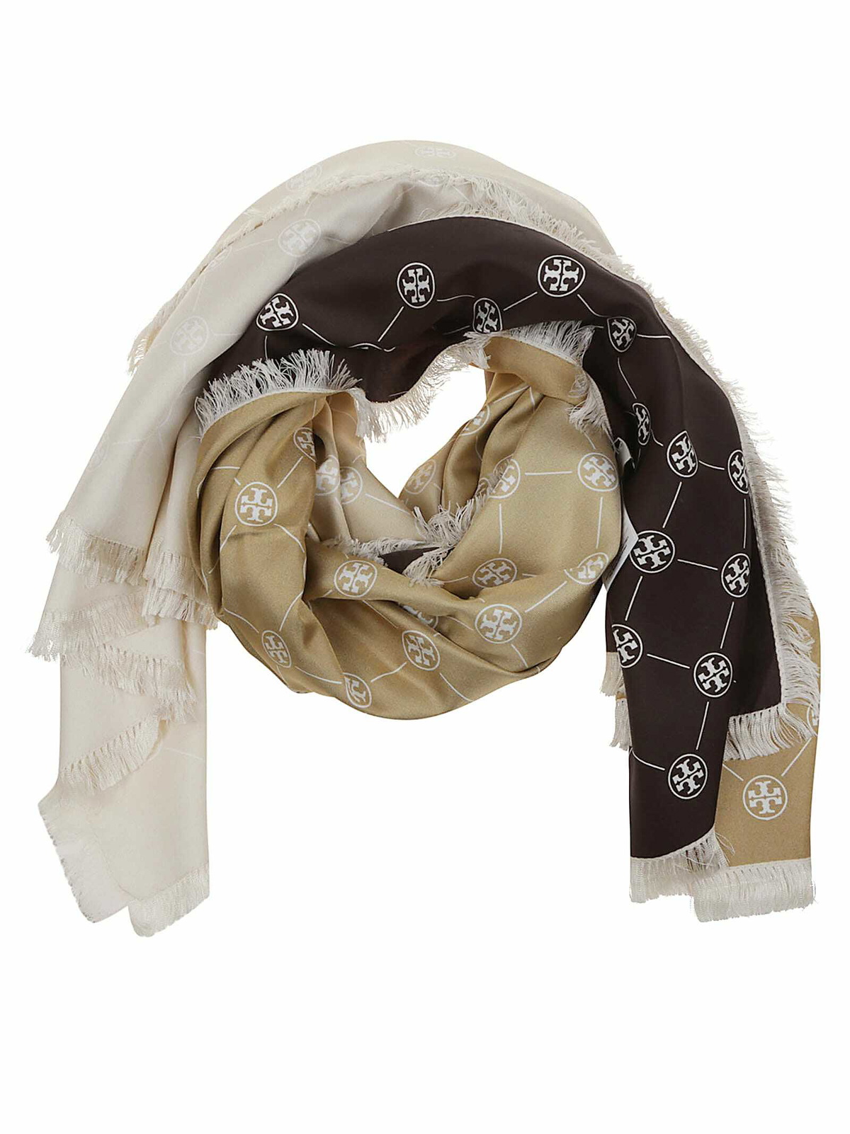 Tory Burch Logo-monogrammed Wool-blend Scarf - Black - One