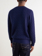 Brunello Cucinelli - Cable-Knit Cashmere Sweater - Blue