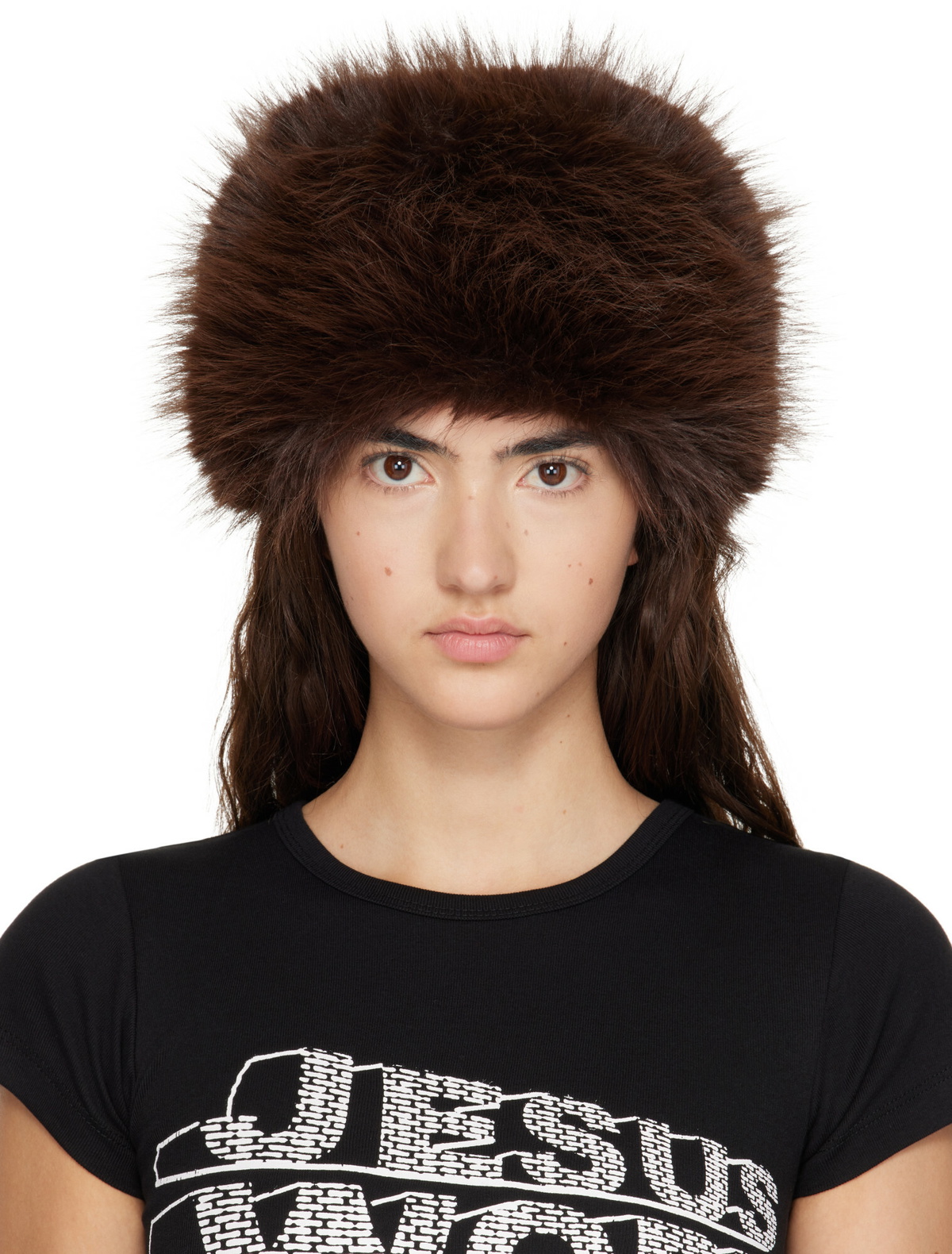 VAQUERA Brown 'Racoon Tail' Hat