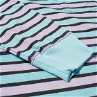 Noon Goons Men's Long Sleeve Mumma Stripe T-Shirt in Lavender/Turqoise