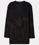 Alanui Jungle Toile De Jouy denim top