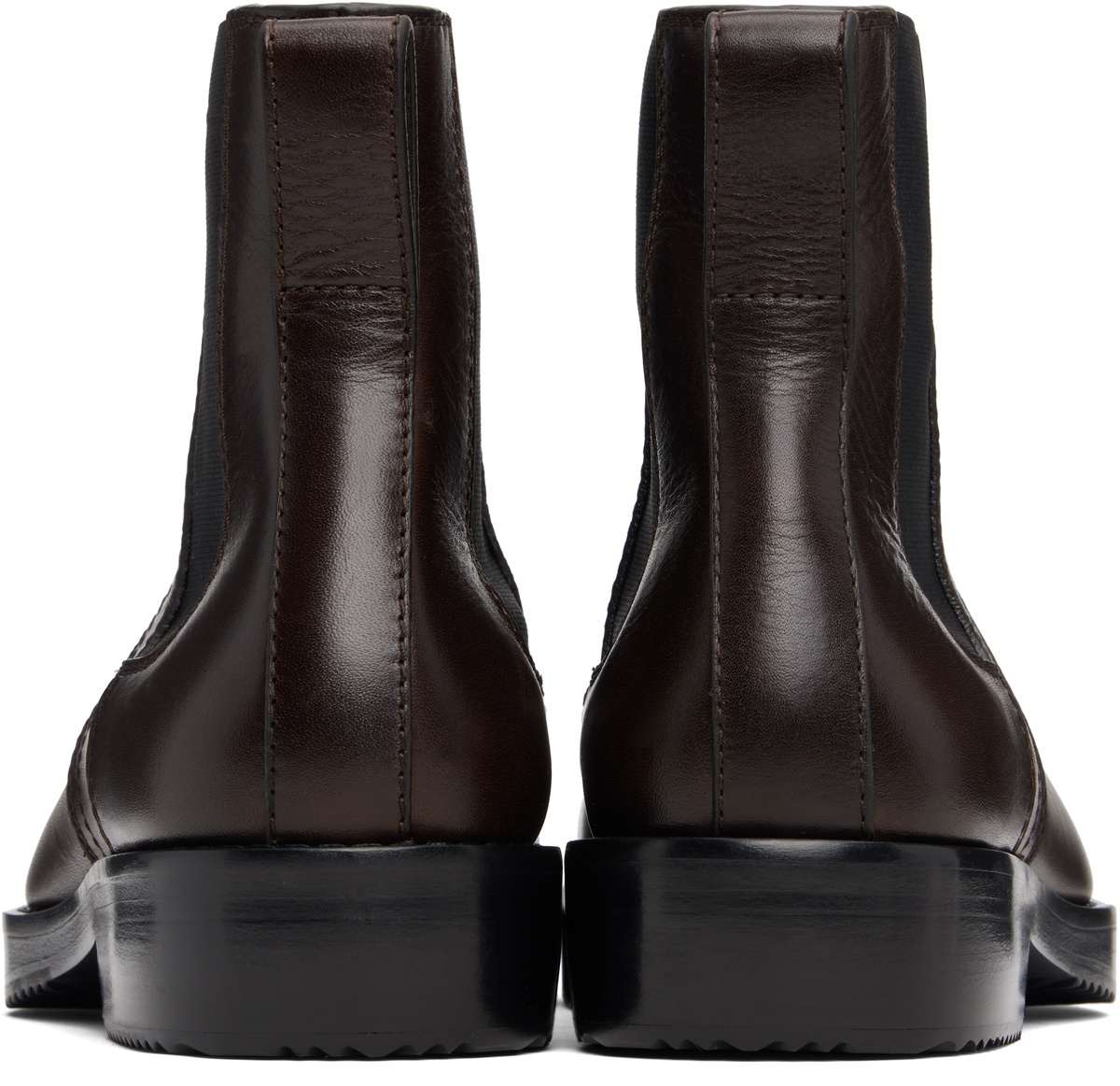 Dries Van Noten Brown Leather Chelsea Boots