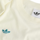 END. x adidas T-Shirt in Off White/Real Teal