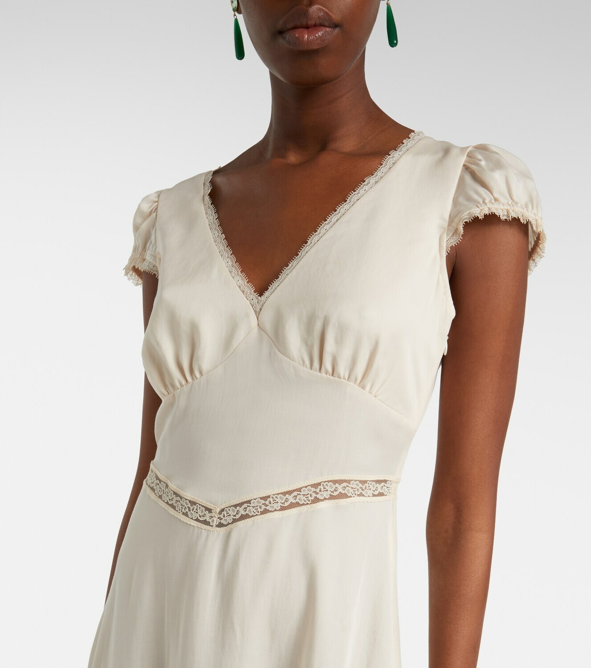 Posse Perla lace-trimmed midi dress