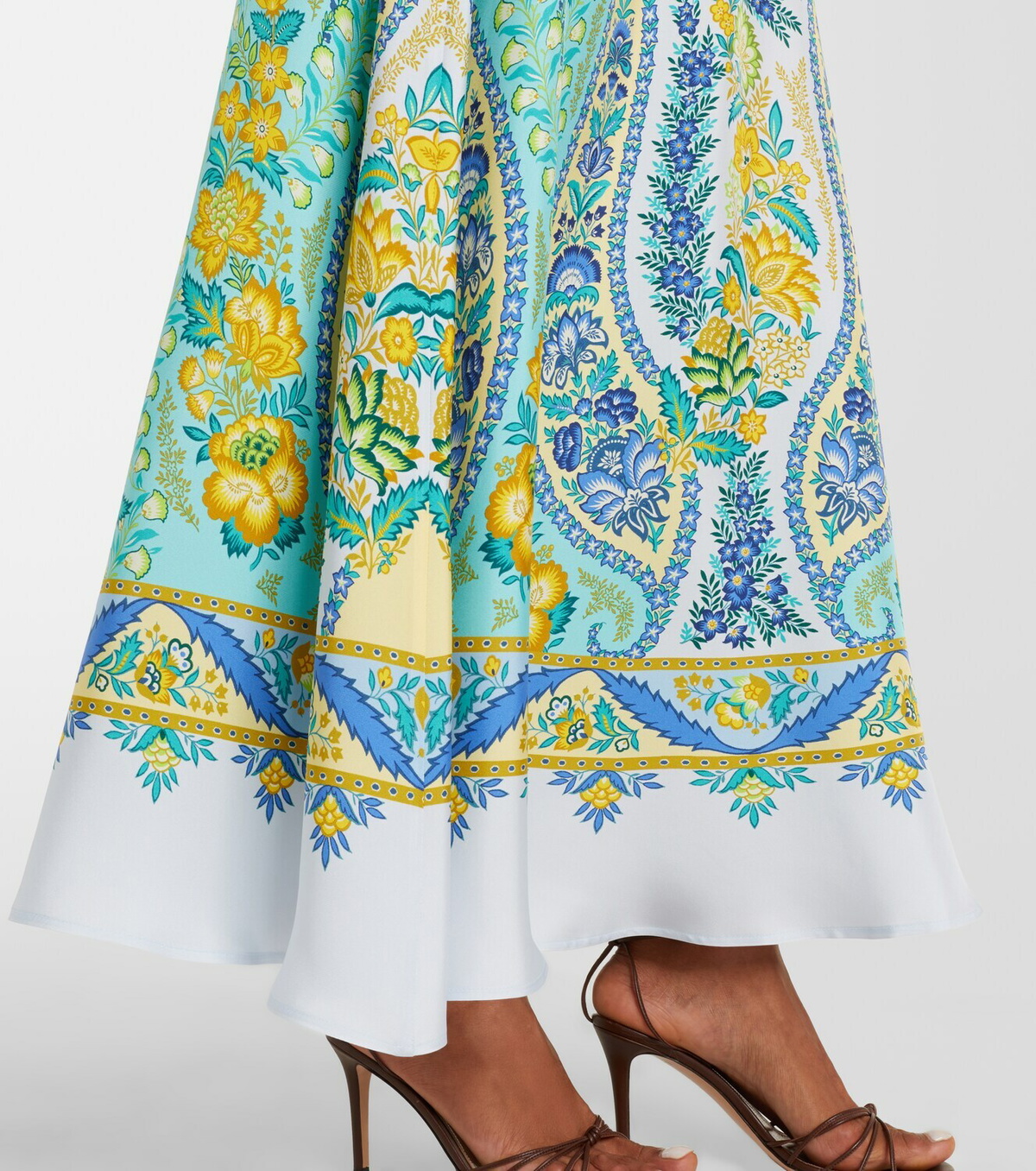 Etro Floral silk maxi skirt