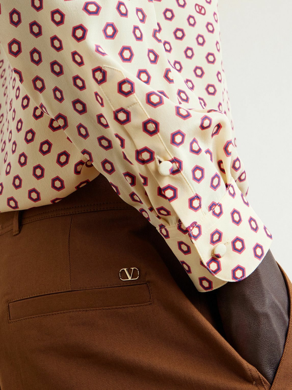 Valentino Garavani - Straight-Leg Cotton-Gabardine Trousers - Brown