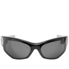 Moncler Men's Genius x Gentle Monster Oval Sunglasses in Black