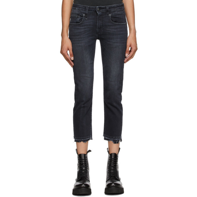 R13 Black Boy Straight Jeans