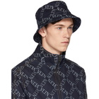 Valentino Indigo VLTN Grid Bucket Hat