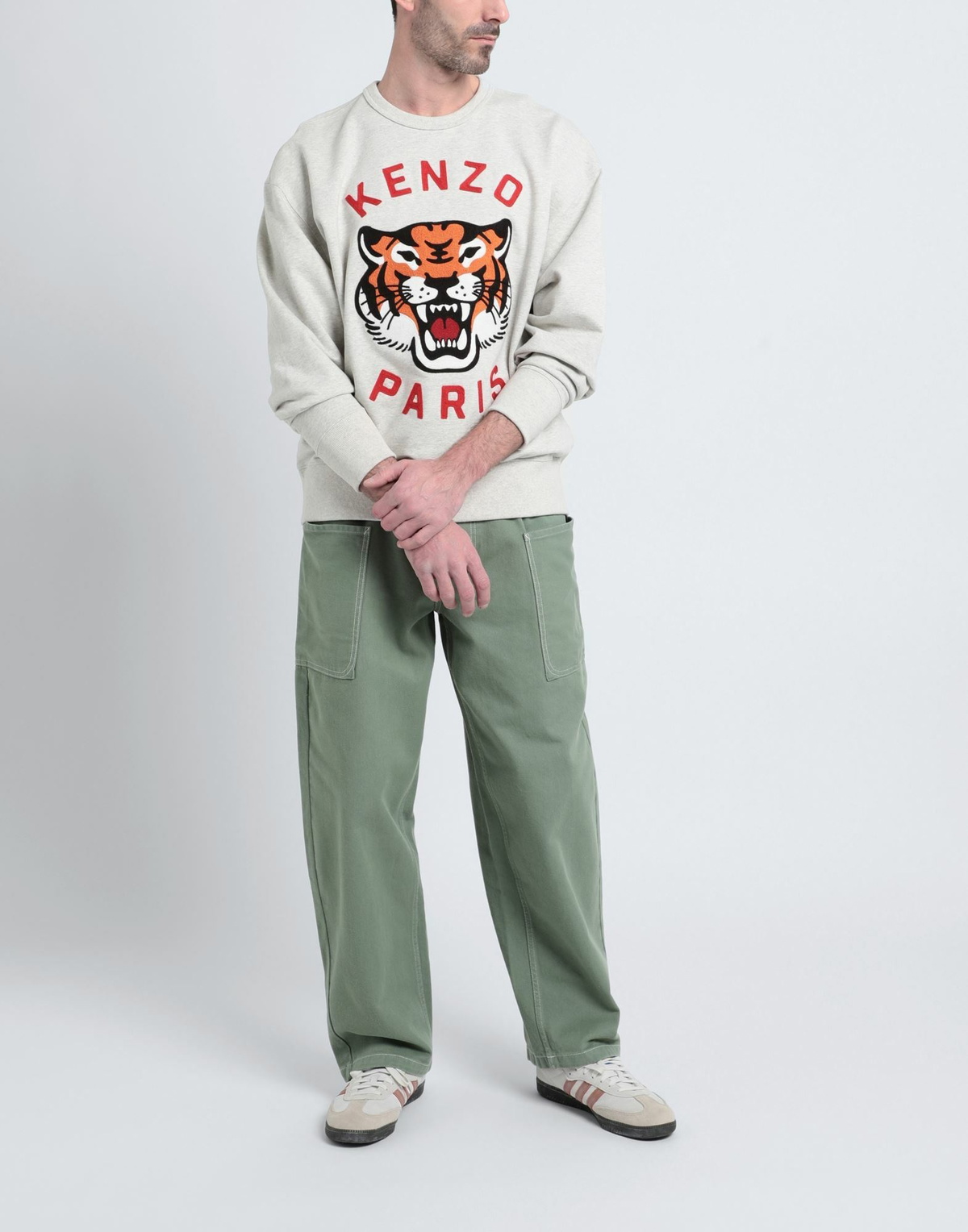 Kenzo Mens Sweatshirt Light in Grey