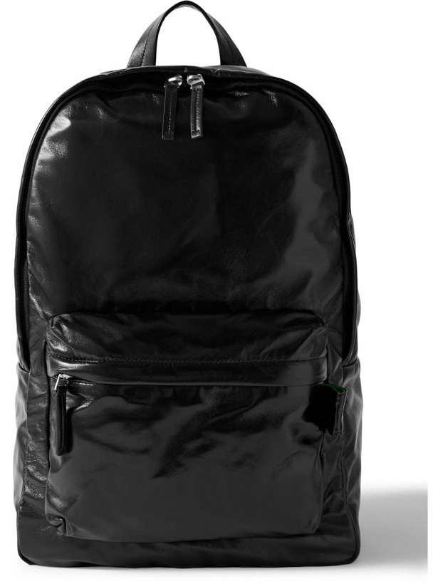 Photo: Bottega Veneta - Archetype Medium Glossed-Leather Backpack