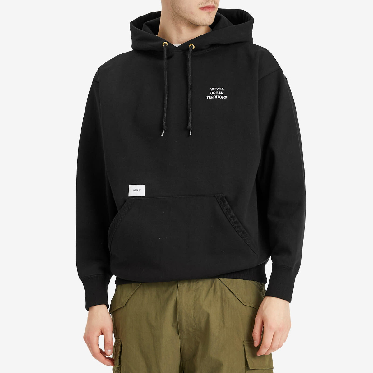 WTAPS Men's Wut Embroidered Hoodie in Black WTAPS