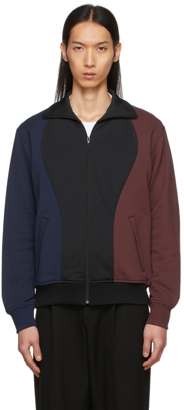 Photo: Comme des Garçons Homme Deux Multicolor Panelled Zip-Up