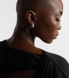 Shay Jewelry 18kt gold (750/1000) earrings with diamonds and emeralds