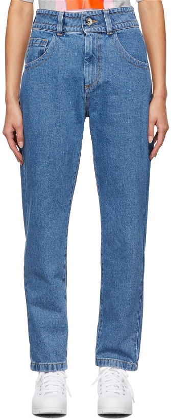 Photo: Opening Ceremony Blue High-Rise Cigarette Jeans