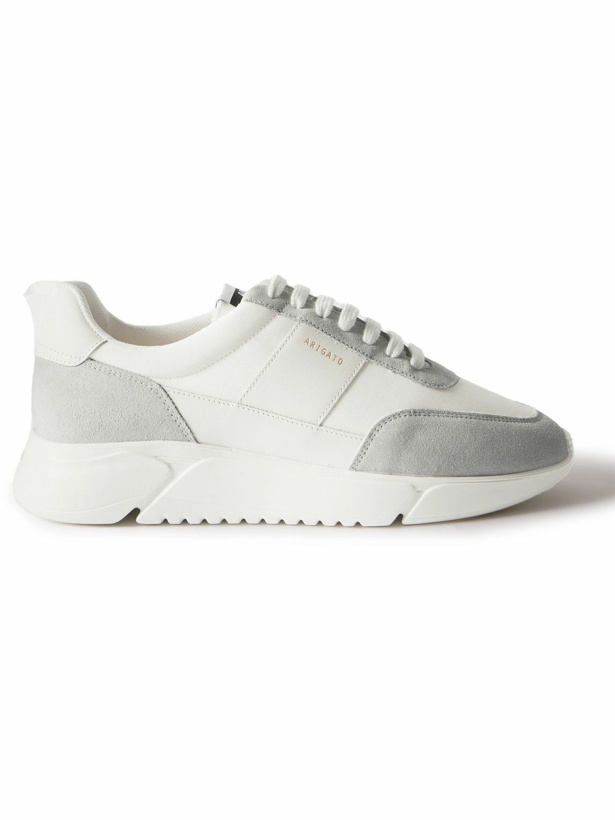 Photo: Axel Arigato - Genesis Vintage Runner Leather, Mesh and Suede Sneakers - White