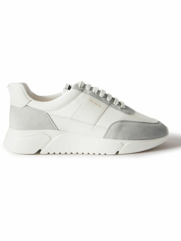 Photo: Axel Arigato - Genesis Vintage Runner Leather, Mesh and Suede Sneakers - White