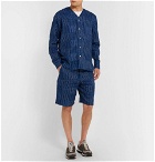 Universal Works - Wide-Leg Panelled Indigo-Dyed Cotton Shorts - Men - Indigo