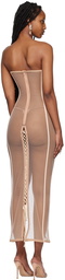 Dilara Findikoglu Beige 'All About Eve' Maxi Dress