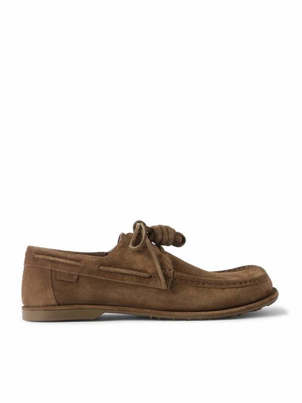 Photo: LOEWE - Paula's Ibiza Campo Suede Boat Shoes - Brown