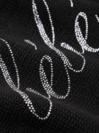 Balenciaga - Crystal-Embellished Cotton Sweater - Black