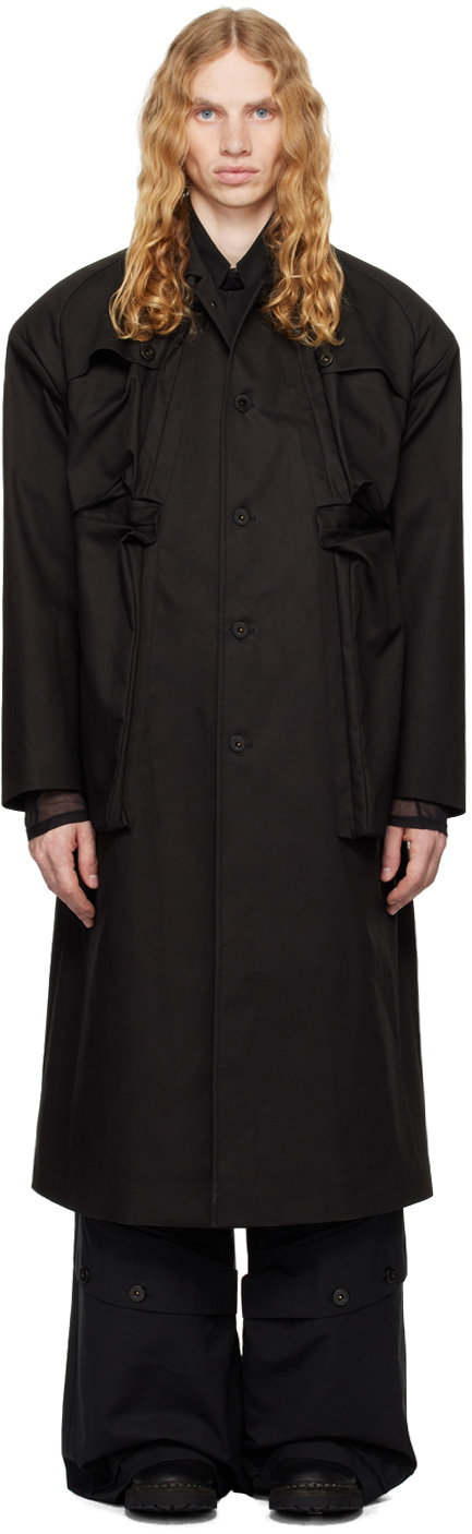 CARNET-ARCHIVE Black Mass Oversized Trench Coat