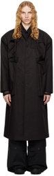 CARNET-ARCHIVE Black Mass Oversized Trench Coat