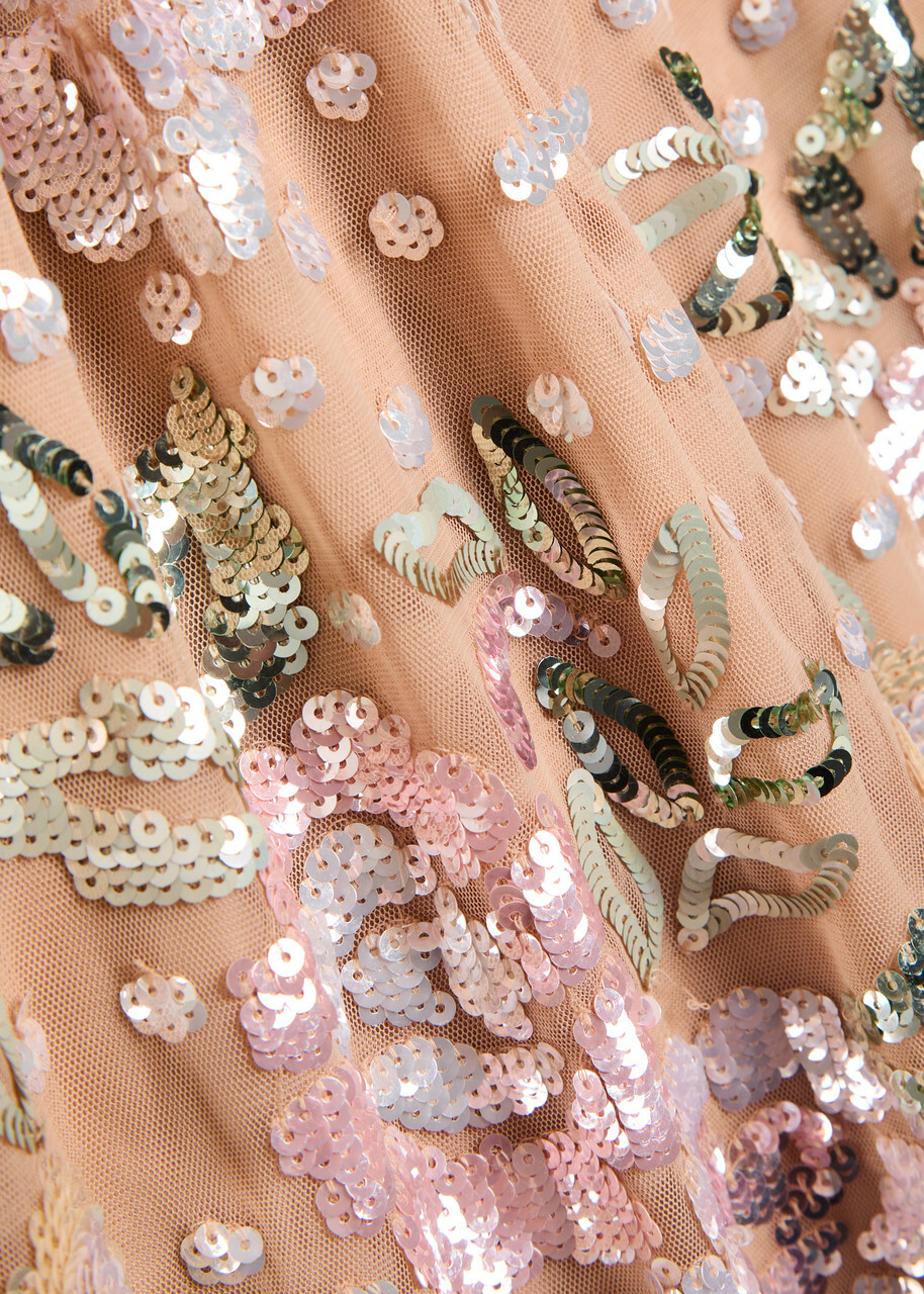 Needle & Thread Rosalie Sequin-embellished Tulle Gown Beige