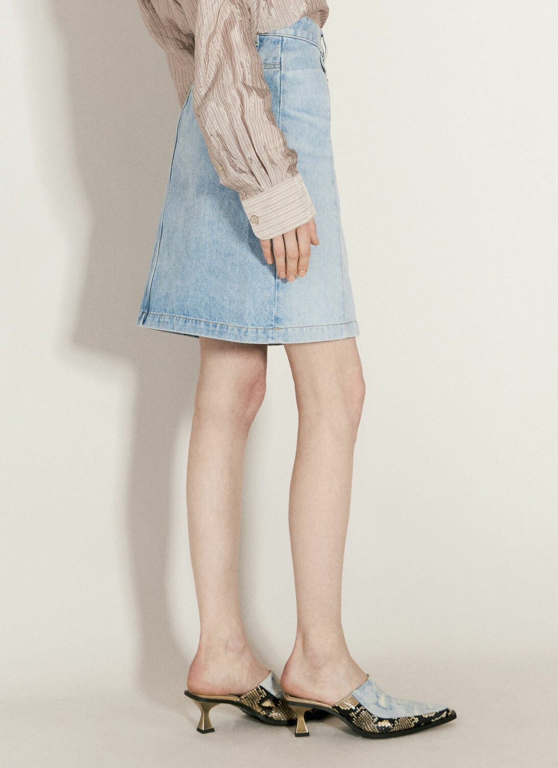 Martine Rose Narrow Front Mini Skirt