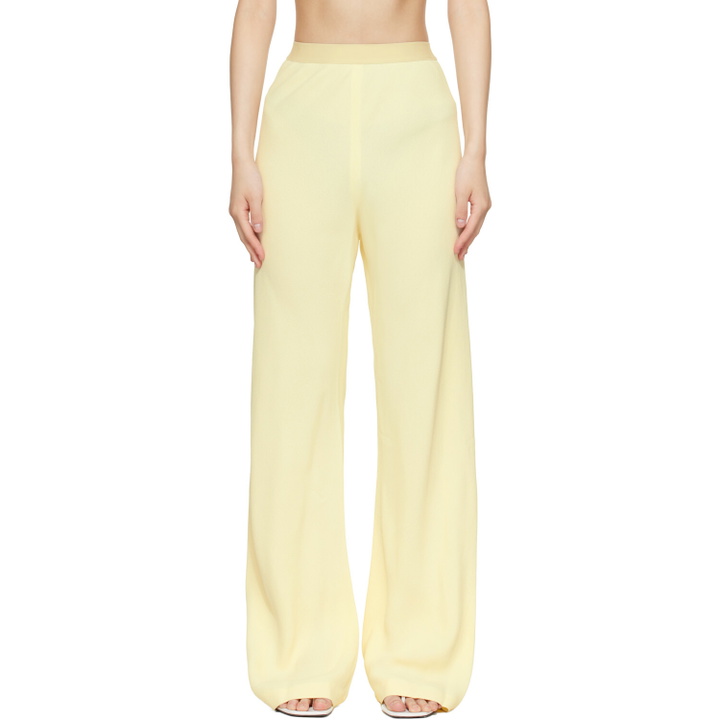 Photo: WARDROBE.NYC Beige Crepe Bias-Cut Trousers