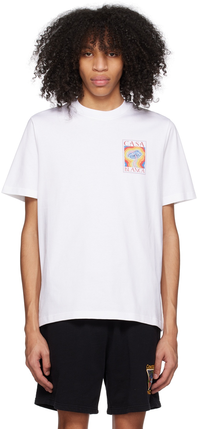 Casablanca White Mind Vibrations T-Shirt Casablanca