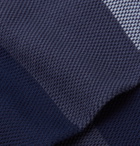 Marcoliani - Striped Textured Pima Cotton-Blend Socks - Blue