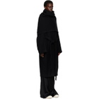Rick Owens Black Tower Dagger Robe Coat
