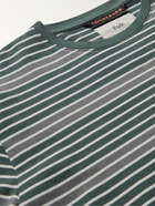 Folk - Striped Cotton-Jersey T-Shirt - Green