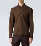 Tom Ford Silk and cotton piqué polo shirt