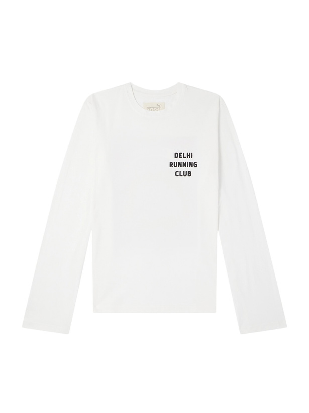 Photo: Kardo - Printed Cotton-Jersey T-Shirt - White