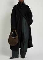 Lemaire High-neck Wool Coat Black