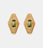 Aliita Deco Rombo Mini 9kt gold earrings with tourmaline