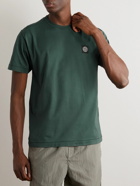Stone Island - Logo-Appliquéd Garment-Dyed Cotton-Jersey T-Shirt - Green