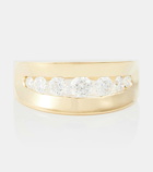 Melissa Kaye Anya 18kt yellow gold ring with diamonds