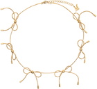 Marland Backus Gold Bow Necklace