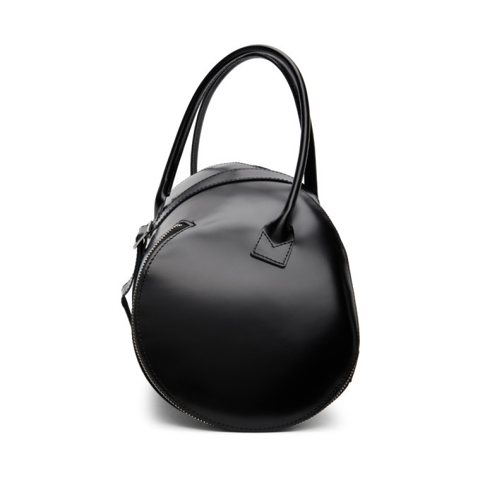 Junya Watanabe Black Leather Diagonal Zip Duffle Bag Junya Watanabe