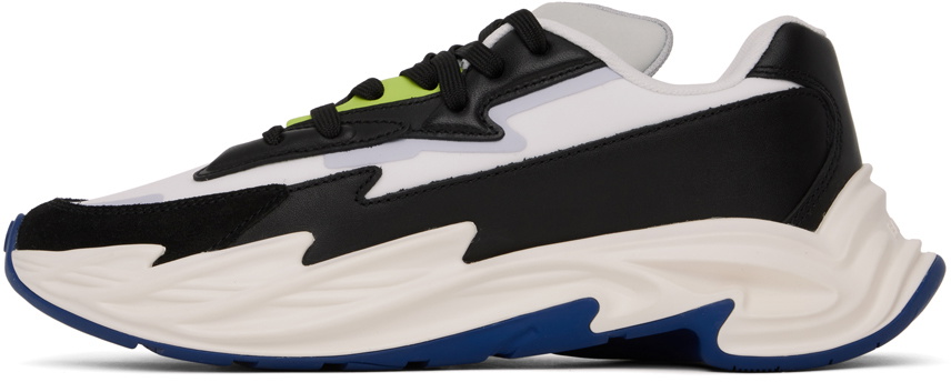Balmain Black & White Run-Row Sneakers Balmain