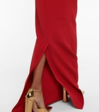 Safiyaa Belted crêpe maxi dress
