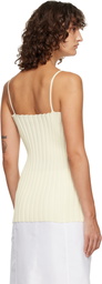 LE17SEPTEMBRE Off-White Millie Knit Sleeveless Top