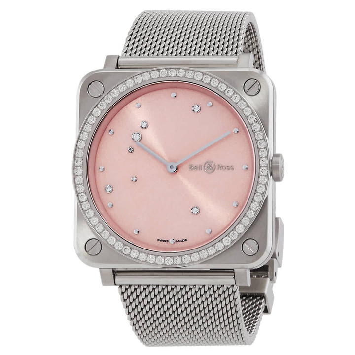 Photo: Bell and Ross Pink Diamond Eagle Quartz Pink Dial Ladies Watch BRS-EP-ST-LGD/SST
