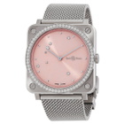 Bell and Ross Pink Diamond Eagle Quartz Pink Dial Ladies Watch BRS-EP-ST-LGD/SST